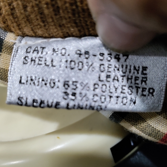 Vintage Alan Michaels tan leather suede bomber jacket men's size 38 - Picture 7 of 9